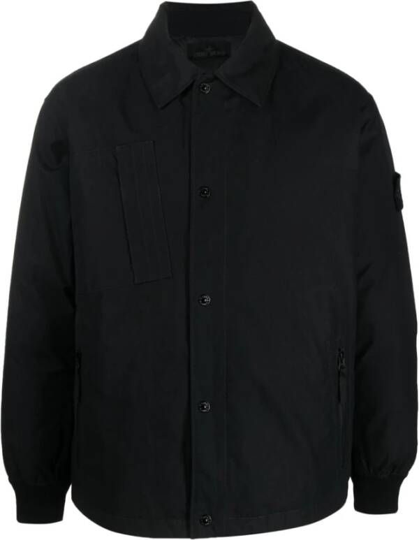 Stone Island Zwarte Jassen voor Heren Zwart Heren