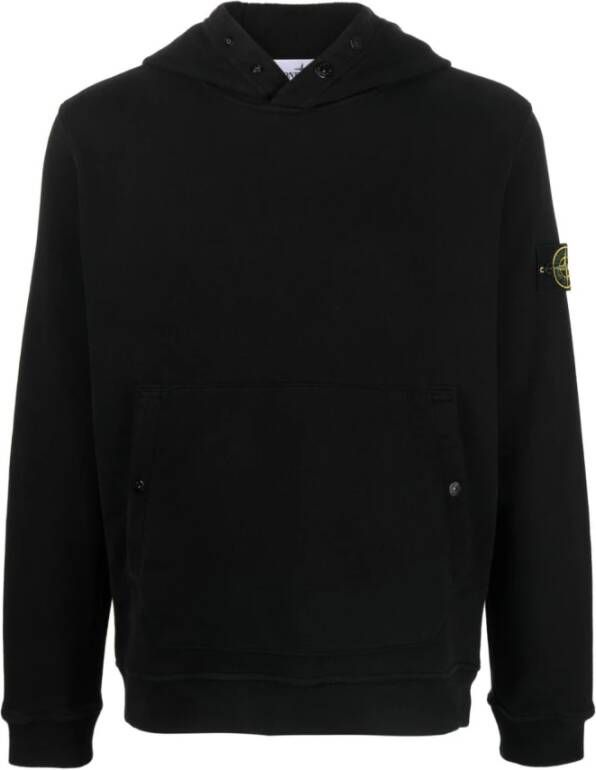 Stone Island Zwarte Katoenen Sweatshirt voor Heren Zwart Heren