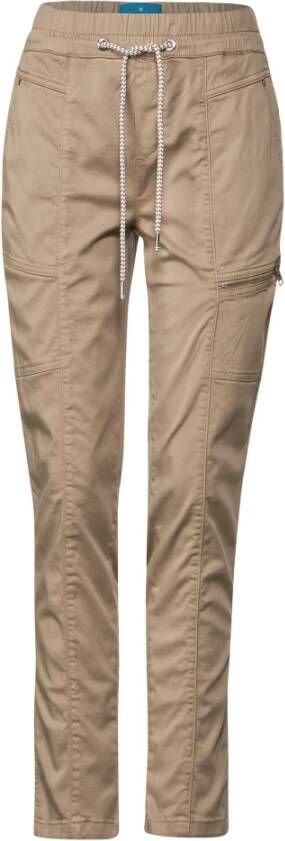Street One Straight Trousers Beige Dames