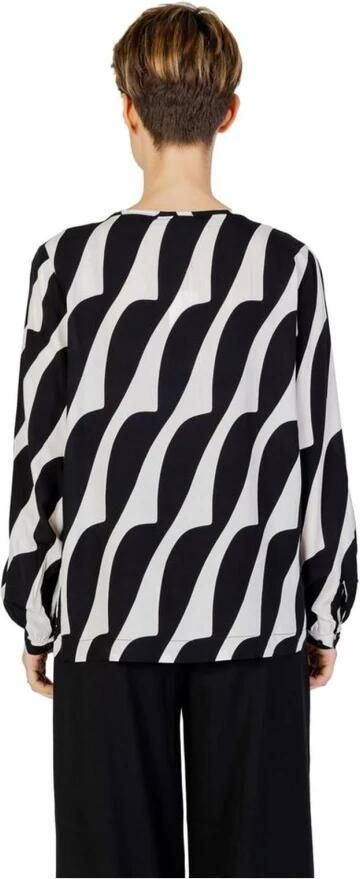 Street One Blouse met lange mouwen en ronde halslijn Black Dames - Foto 3