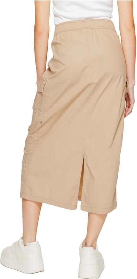 Street One Beige Katoenen Midi Rok met Zakken Beige Dames - Foto 2
