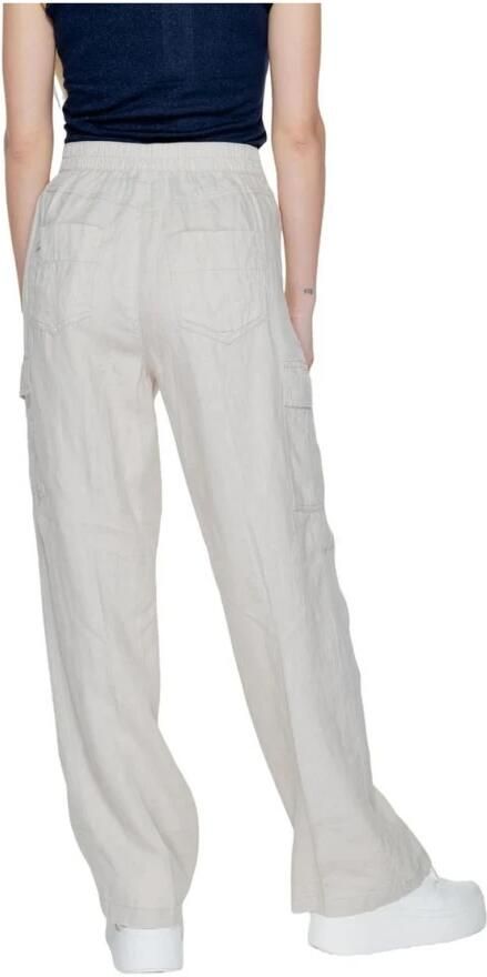 Street One Stijlvolle Beige Linnen Broek met Zakken Beige Dames