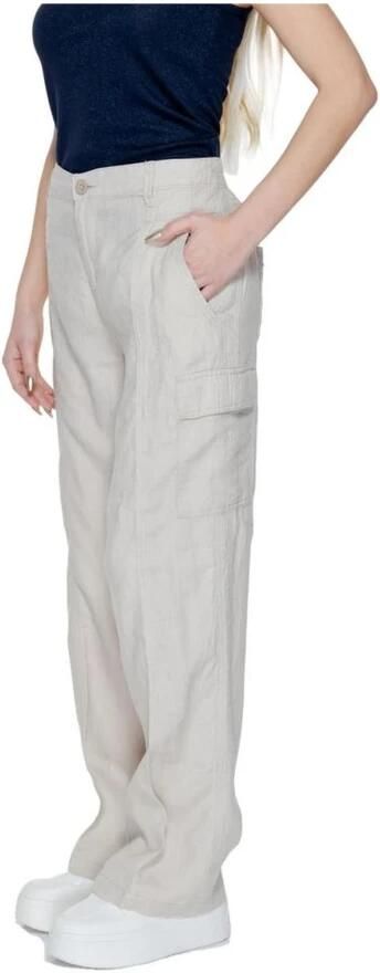 Street One Stijlvolle Beige Linnen Broek met Zakken Beige Dames - Foto 3