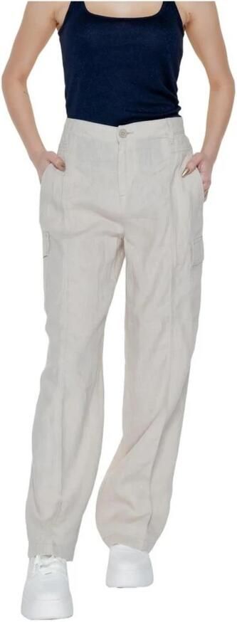 Street One Stijlvolle Beige Linnen Broek met Zakken Beige Dames - Foto 4