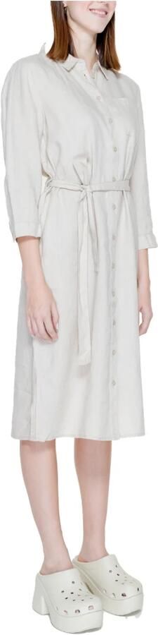 Street One Linnen Lange Jurk Lente Zomer Collectie Beige Dames - Foto 2