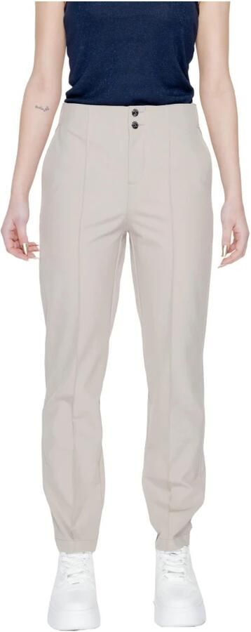 Street One Cigarette Broek van Polyamide-Elastaan Beige Dames - Foto 3