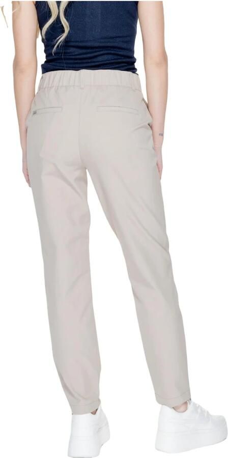 Street One Cigarette Broek van Polyamide-Elastaan Beige Dames