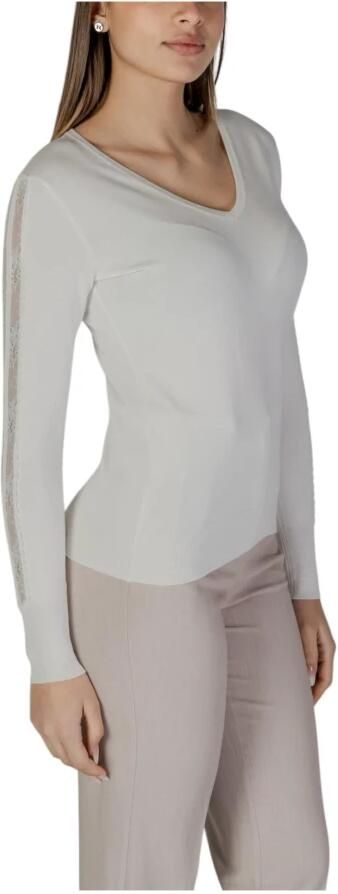 Street One Beige V-hals Gebreide trui voor Vrouwen Beige Dames