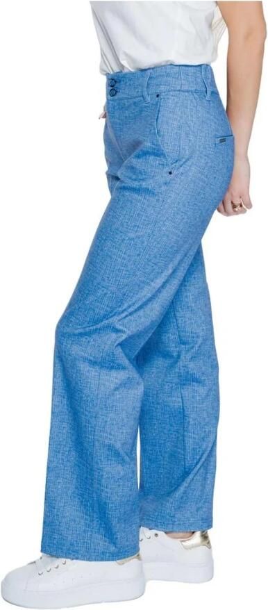 Street One Blauwe Palazzo Broek Lichtgewicht Flexibele Pasvorm Blue Dames - Foto 3