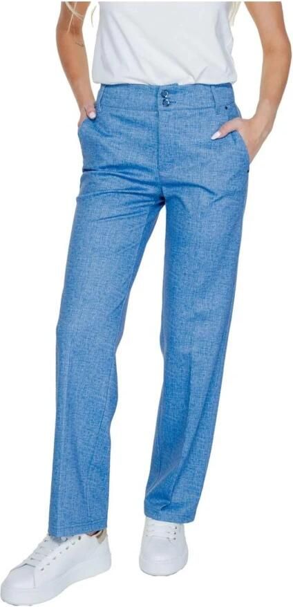 Street One Blauwe Palazzo Broek Lichtgewicht Flexibele Pasvorm Blue Dames - Foto 2