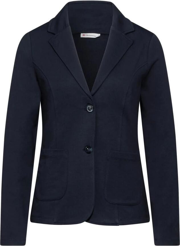 Street One Blauwe Reverskraag Blazer Lange Mouwen Blue Dames - Foto 4