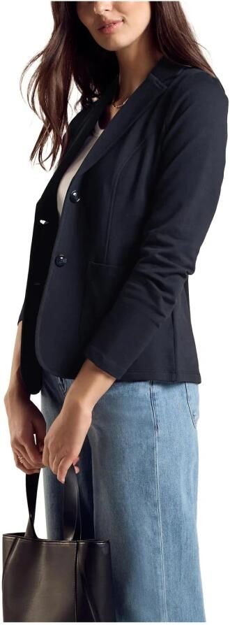 Street One Blauwe Reverskraag Blazer Lange Mouwen Blue Dames - Foto 3