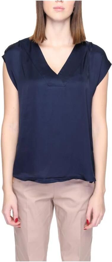 Street One Blauwe V-hals korte mouwen blouse Blue Dames - Foto 4