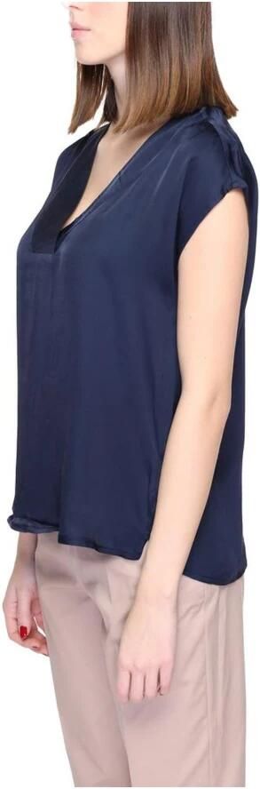 Street One Blauwe V-hals korte mouwen blouse Blue Dames - Foto 3