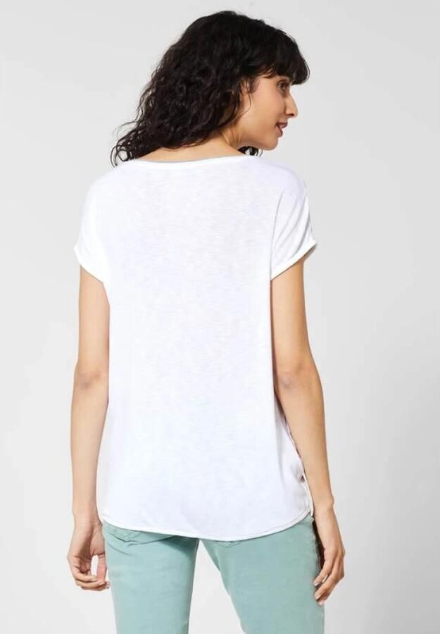 Street One Dames Viscose T-shirt Lente Zomer Collectie White Dames - Foto 4