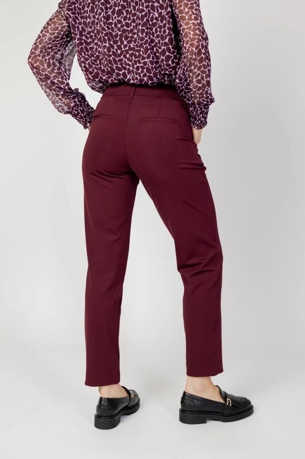 Street One Polyester Spandex Cigarette Pants Collection Red Dames