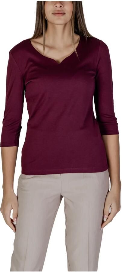 Street One Lila Katoenen T-shirt met korte mouwen Purple Dames - Foto 3