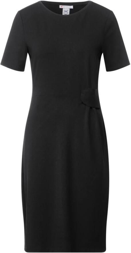 Street One Zwarte Jersey Jurk met Knoopdetail Black Dames - Foto 5