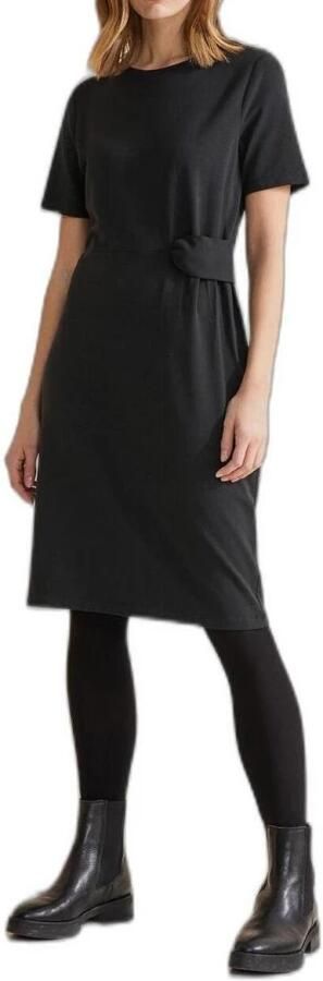 Street One Zwarte Jersey Jurk met Knoopdetail Black Dames - Foto 4