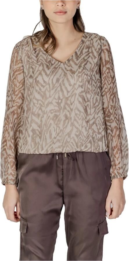 Street One Gedrukte Lange Mouw Blouse Beige Dames - Foto 3