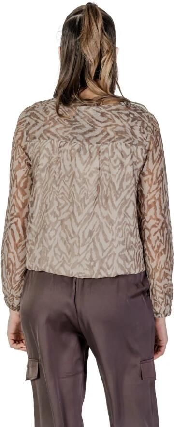 Street One Gedrukte Lange Mouw Blouse Beige Dames - Foto 2