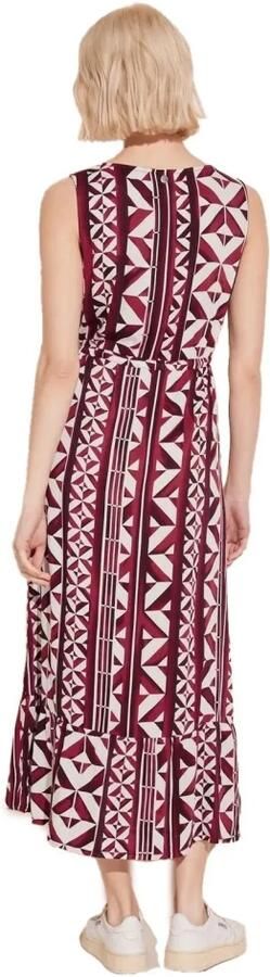 Street One Rode Geometrische Mouwloze Jurk Vrouwen Multicolor Dames - Foto 3