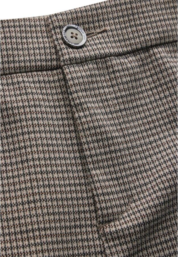 Street One Geruite Wide Leg Broek Brown Dames