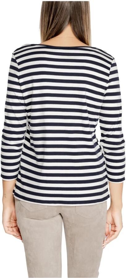 Street One Gestreept katoenen T-shirt met lange mouwen Multicolor Dames