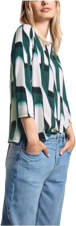 Street One Groene Abstracte Top voor Vrouwen Multicolor Dames - Foto 2