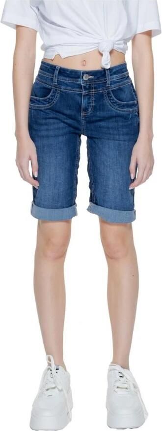 Street One Blauwe Shorts met Zakken Blue Dames - Foto 4