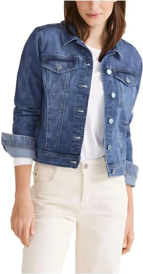 Street One Blauwe Knoopjas Lange Mouwen Blue Dames - Foto 2