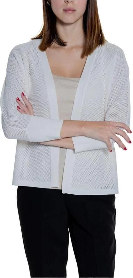 Street One Witte Gebreide Vest Lente Zomer Collectie White Dames