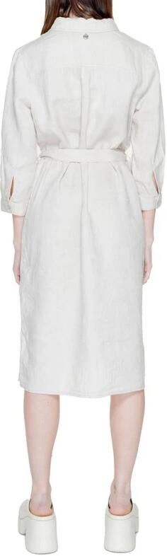 Street One Linnen Lange Jurk Lente Zomer Collectie Beige Dames