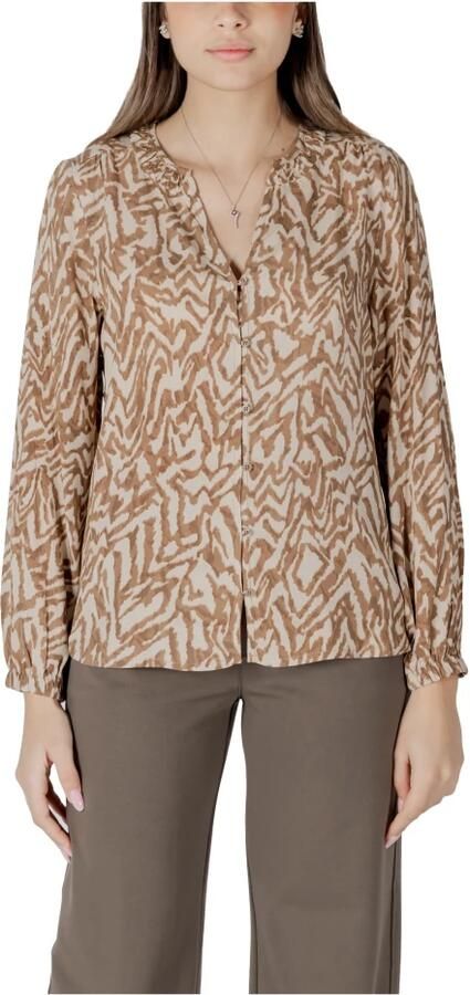 Street One Luipaardprint Blouse met knoopsluiting Beige Dames - Foto 3