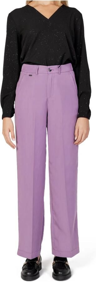 Street One Lyocell Twill Rechte Pijp Broek Purple Dames - Foto 2