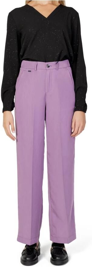 Street One Lyocell Twill Rechte Pijp Broek Purple Dames - Foto 2