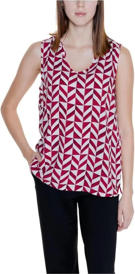 Street One Rode Viscose Tanktop Damescollectie Red Dames