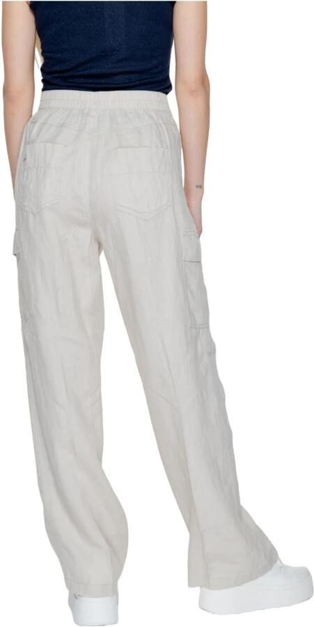 Street One Stijlvolle Beige Linnen Broek met Zakken Beige Dames