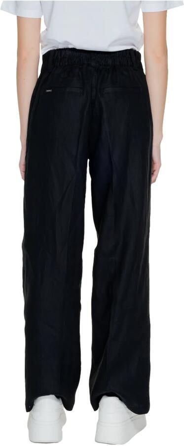Street One Veelzijdige Linnen Broek met Zakken Black Dames - Foto 4