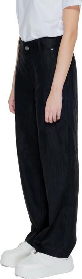 Street One Veelzijdige Linnen Broek met Zakken Black Dames - Foto 6