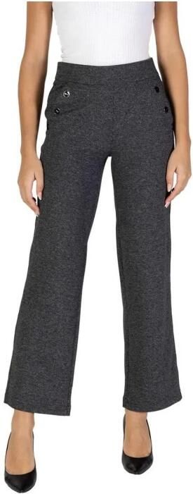 Street One Zwarte Hoge Taille Wijde Pijpen Broek Black Dames - Foto 4