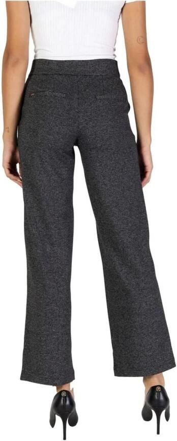 Street One Zwarte Hoge Taille Wijde Pijpen Broek Black Dames