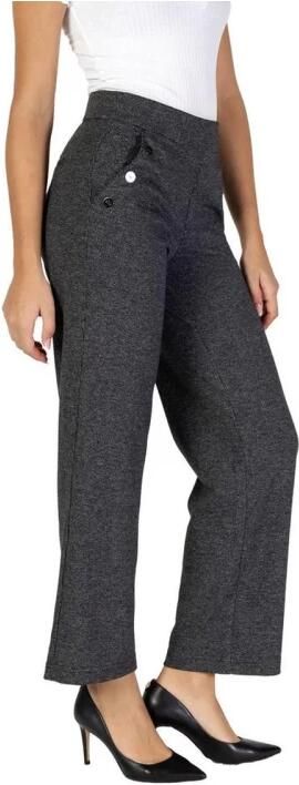 Street One Zwarte Hoge Taille Wijde Pijpen Broek Black Dames - Foto 2