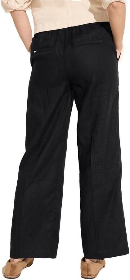 Street One Veelzijdige Linnen Broek met Zakken Black Dames - Foto 2