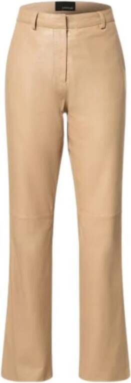 Studio AR by Arma Leren Broek Beige Dames