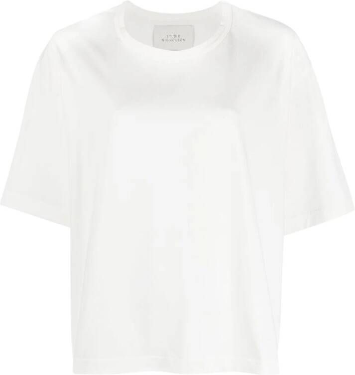 Studio Nicholson Korte mouw T-shirt White Dames