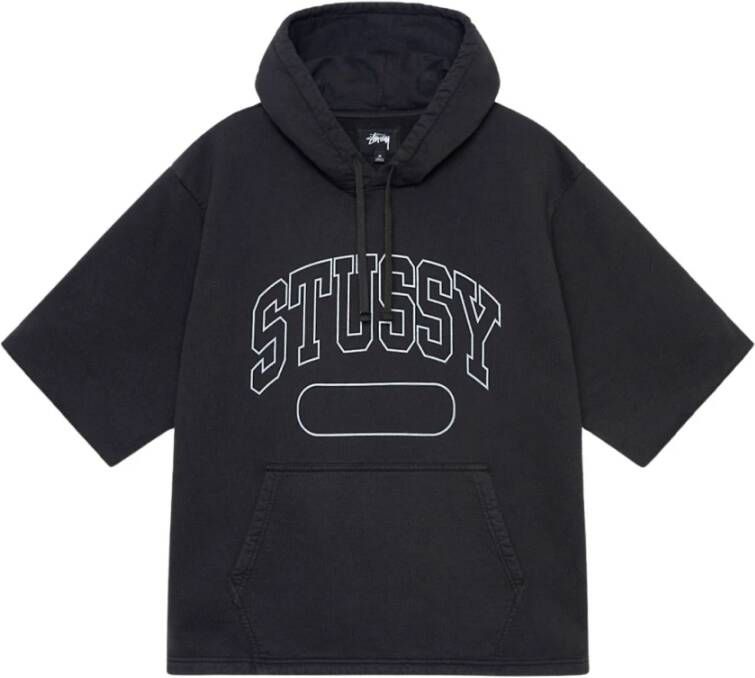 Stüssy Boxy Cropped Hoodie Zwart Heren