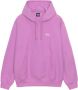 Stüssy Donkerroze Stock Logo Hoodie Roze Heren - Thumbnail 1