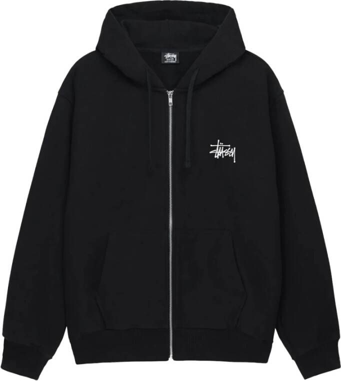 Stüssy Klassieke Zip Hoodie Zwart Heren