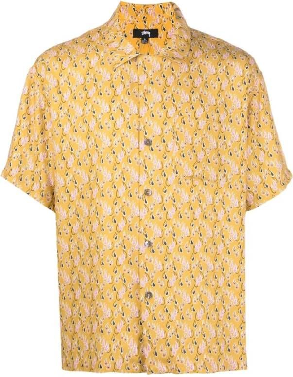 Stüssy Short Sleeve Shirts Yellow Heren